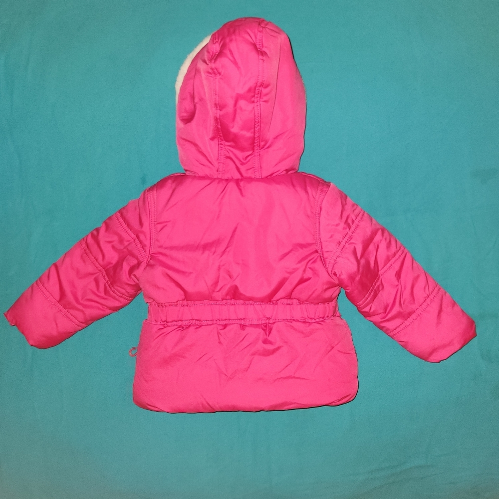Bright Pink Hawk & Co. Outfitter puffer jacket hoodie in 18 month size - Picture 2 of 5